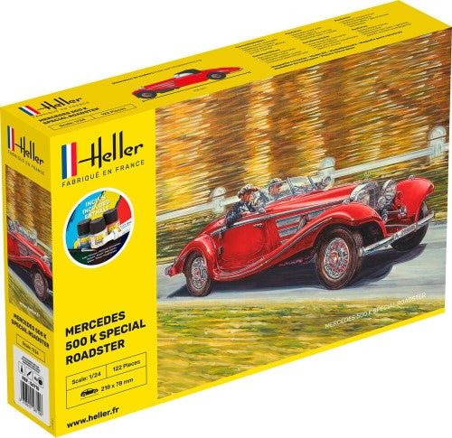 Plastic Model Kit - HELLER STARTER KIT 500 K SPECIAL ROADSTER