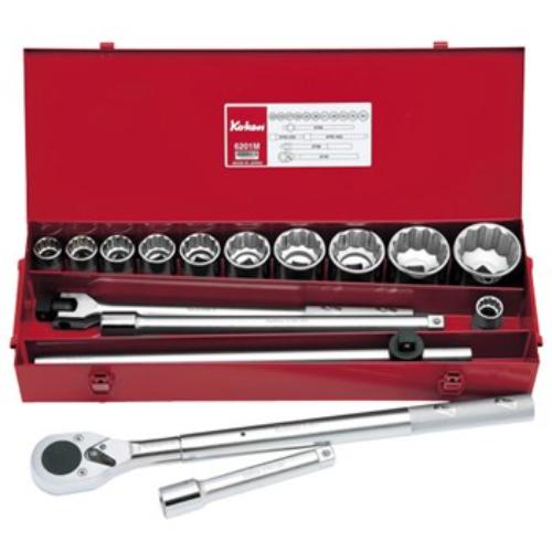 Koken 6201M Socket Set 12pt 16pc 3/4"Dr 22-60mm