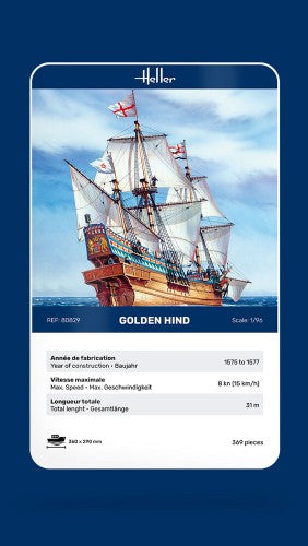 Plastic Model Kit - HELLER GOLDEN HIND