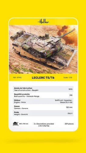 Plastic Model Kit -  HELLER  LECLERC T5/T6