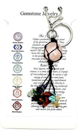 Chakra Keyring - Rose Quartz (Set of 6)
