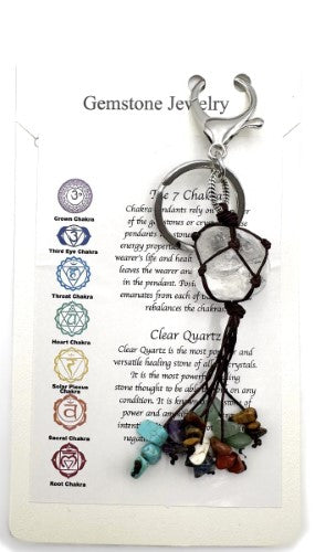 Chakra Keyring - Clear Quartz (Set of 6)
