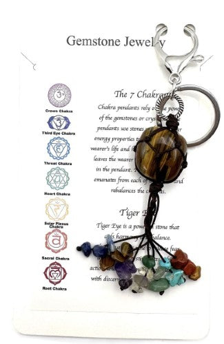 Chakra Keyring - Tiger Eye (Set of 6)