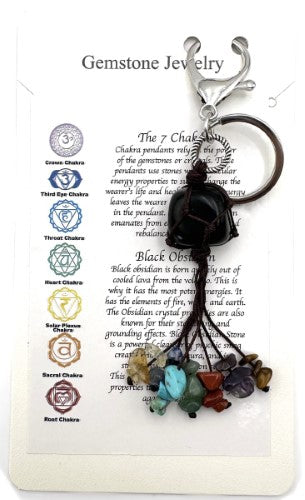 Chakra Keyring - Obsidian (Set of 6)
