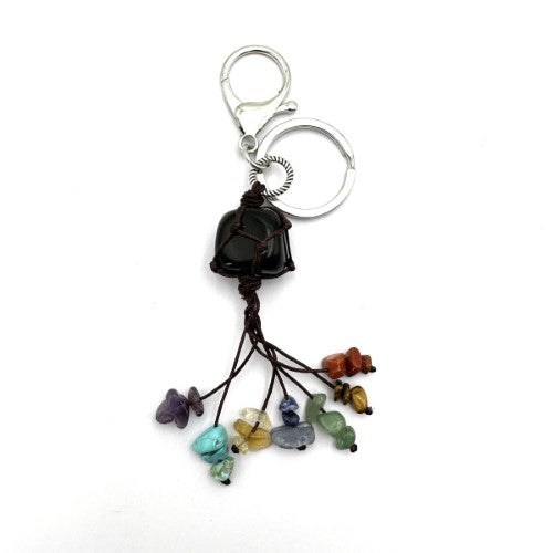 Chakra Keyring - Obsidian (Set of 6)