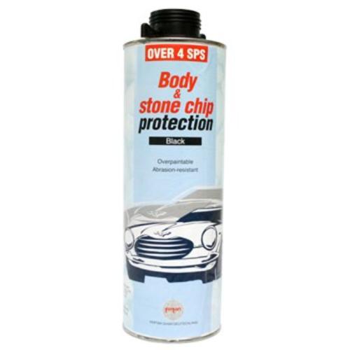 Fertan Stone Chip Protection Black 1L canister, ideal for vehicle rust and stone chip protection, ensuring durability and aesthetic versatility.