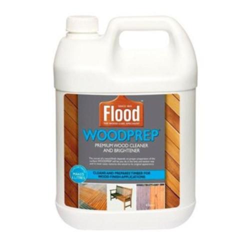 Flood Wood Prep 1L bottle for prepping outdoor wood surfaces, ensuring a clean slate for paint and stain application.