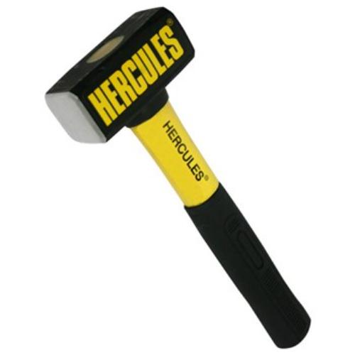 Hercules Club Hammer with 3lb fibreglass handle, ideal for light demolition and DIY projects.