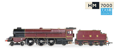 Hornby Trains DCC LMS Princess Royal Class 'The Turbomotive' model, 4-6-2 design, sound-fitted, showcasing historical steam innovation.