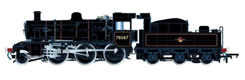 Hornby Trains BR Std 2MT '78047' 2-6-0 locomotive, a detailed model reflecting British railways charm from the 1950s.