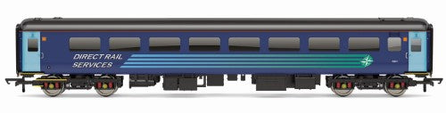 Hornby DRS Mk2F Standard Open 6001 model train in blue and grey livery, representing British Railways' era of innovation.