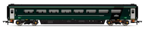 Hornby Trains GWR Mk3 Sliding Door (TS) model, showcasing British rail heritage and advanced engineering features.