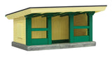 South Eastern Railway platform shelter model by Hornby, designed for train passengers to protect from the weather.