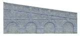 Hornby Trains Mid Step Arch Retaining Walls in Engineers Blue, perfect for enhancing model railway scenes.