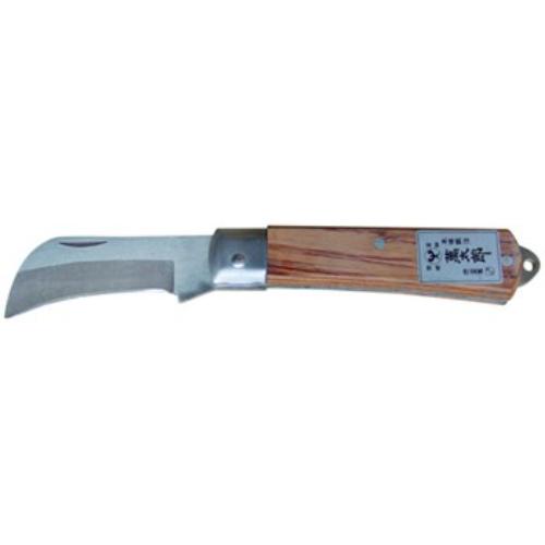 Topman 2841-024 Electricians Knife with curved high carbon steel blade for precise cutting and ergonomic grip.