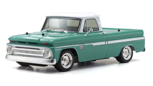 Kyosho EP RS FzrMk2L C10 Pickup in light green, 1/10 scale R/C car with all-wheel drive and detailed muscle car design.