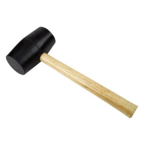 Worldwide Rubber Mallet Wooden Handle Black Head (20oz)