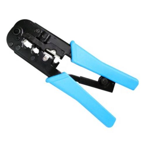 Hanlong HT-N5684R crimping pliers for 4P, 6P, 8P connectors; durable, lightweight, with built-in wire stripper.