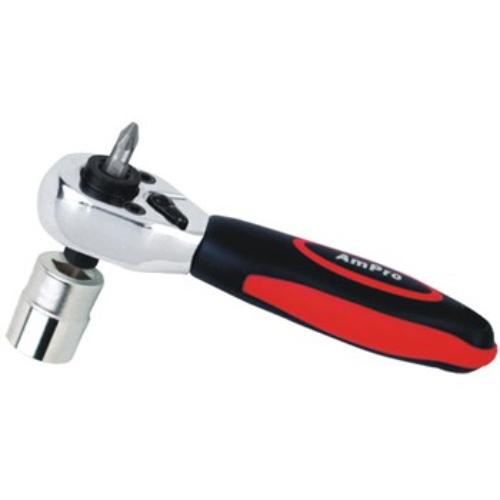 AmPro Mini Ratchet & Bit Driver 2-In-1 1/4"Dr