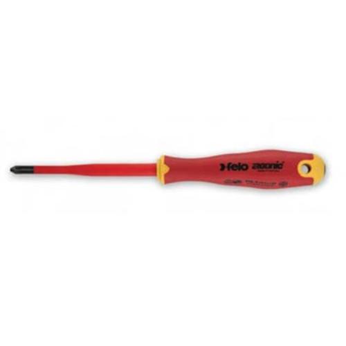 Felo 415 Ergonic E-slim Screwdriver Pozi #2 x 100mm Insulated Hardened Tip