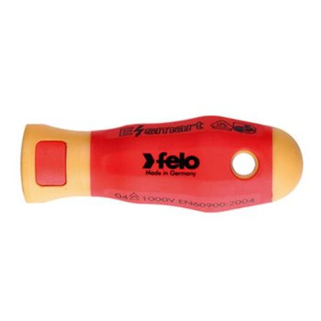 Felo Esmart Screwdriver Handle with ergonomic design, 10,000V safety rating, and quick-release for versatile blade use.