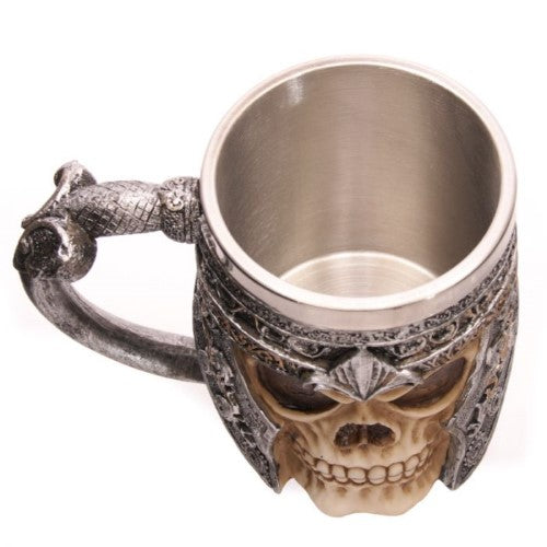Tankard - Decorative Skull Warrior (15cm)
