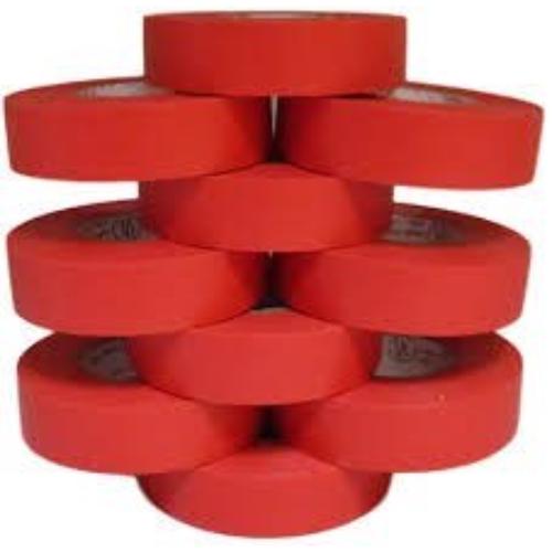 Upgrade PVC insulation tape in a red packet, featuring 10 rolls, each 20m long and 18mm wide for electrical projects.