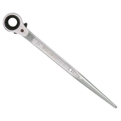 Worldwide RHB2124 Spud Ratchet Wrench 21 x 24mm Sockets with Bent Podger for Sca