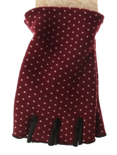 Spots Fingerless Glove - Wine Spots