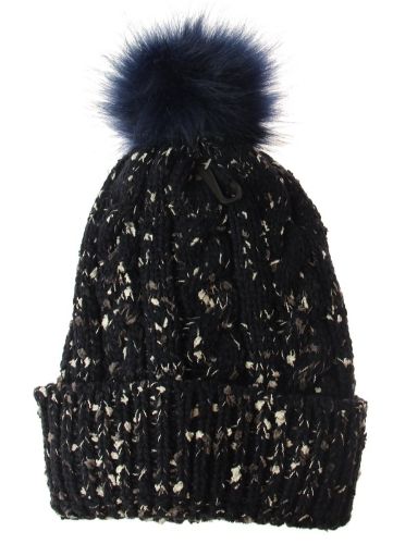 Textured Beanie Fleece Lining - Navy