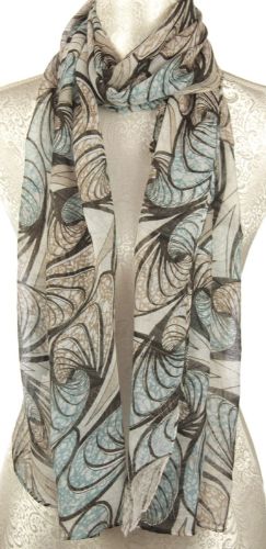 Scarf - Clam Shells Scarf - Taupe
