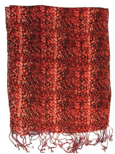 Scarf - Snake Print - Red