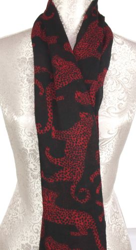 Scarf - Leopard Scarf - Red