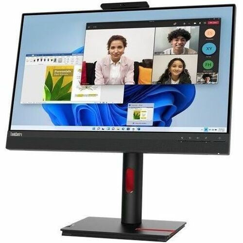 Lenovo ThinkCentre TIO24 24" Full HD LED Monitor with Webcam & VoIP Features for Remote Work