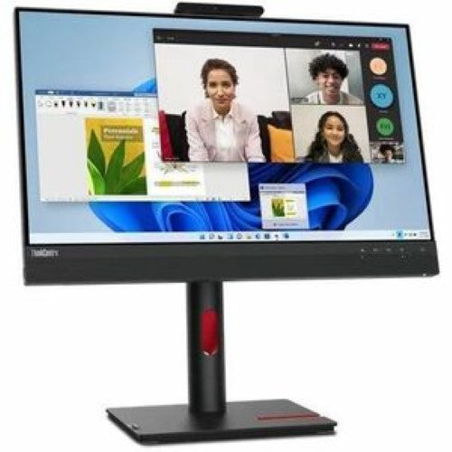 Lenovo ThinkCentre TIO24 24" Full HD LED Monitor with Webcam & VoIP Features for Remote Work
