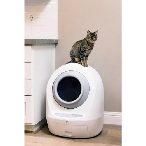 Smart Automatic Cat Litter Box - Smarty Pear Flipside Leo's Loo Too in Leo Gray