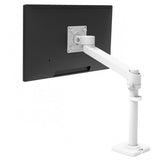 Ergotron NX White Monitor Arm - Ergonomic Desk Mount for 34" Monitors, Adjustable & Durable