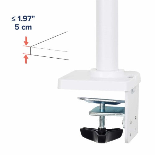 Ergotron NX White Monitor Arm - Ergonomic Desk Mount for 34" Monitors, Adjustable & Durable