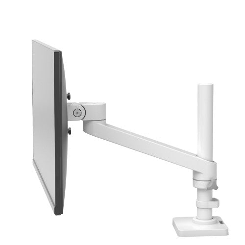 Ergotron NX White Monitor Arm - Ergonomic Desk Mount for 34" Monitors, Adjustable & Durable