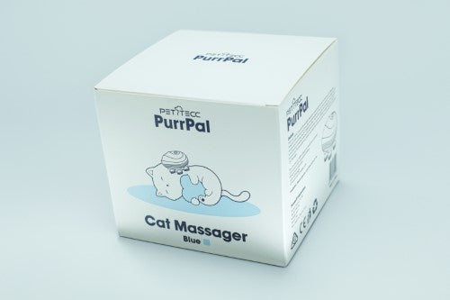 Premium Blue Cat Massager - Flipside Pettecc for Ultimate Feline Relaxation & Comfort