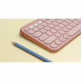 Logitech Pebble Keys 2 K380s Wireless Keyboard - Tonal Rose - Bluetooth, Quiet Typing, Compact Design