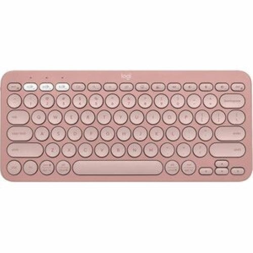 Logitech Pebble Keys 2 K380s Wireless Keyboard - Tonal Rose - Bluetooth, Quiet Typing, Compact Design