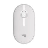 Logitech Pebble Mouse 2 M350s in Tonal White - Wireless, Silent Click, Eco-friendly Design