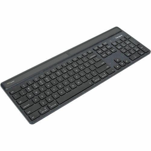 EcoSmart Wireless Keyboard - Targus DefenceGuard Bluetooth, Solar-Powered, Antimicrobial - Black