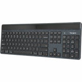EcoSmart Wireless Keyboard - Targus DefenceGuard Bluetooth, Solar-Powered, Antimicrobial - Black