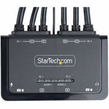 2-Port Dual-Monitor KVM Switchbox for 2 Computers - 4K 60Hz DisplayPort & USB-A Connectivity