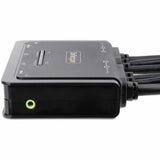 2-Port Dual-Monitor KVM Switchbox for 2 Computers - 4K 60Hz DisplayPort & USB-A Connectivity