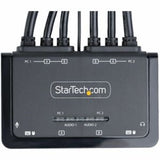 2-Port Dual-Monitor KVM Switchbox for HDMI & USB-A - 4K Support, Easy Control, Compatible with Windows, macOS, and Linux