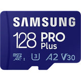 Samsung PRO PLUS 128GB Micro SD Card with Adapter - Up to 180MB/s Read, Ideal for 4K Video