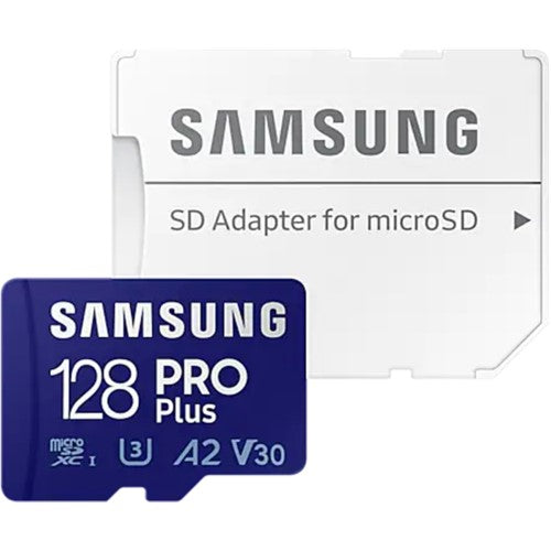 Samsung PRO PLUS 128GB Micro SD Card with Adapter - Up to 180MB/s Read, Ideal for 4K Video